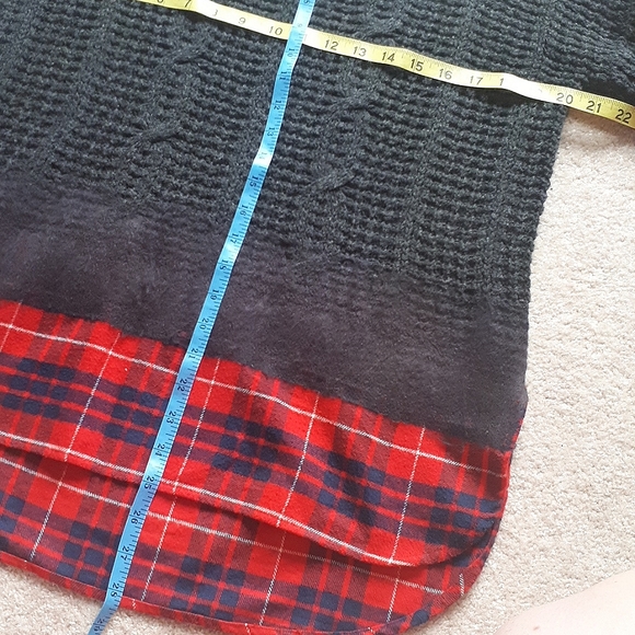 MADEWELL / M Wintermix Merino Wool Cable Knit Plaid Sweater. FITS LIKE A SMALL - Picture 9 of 9